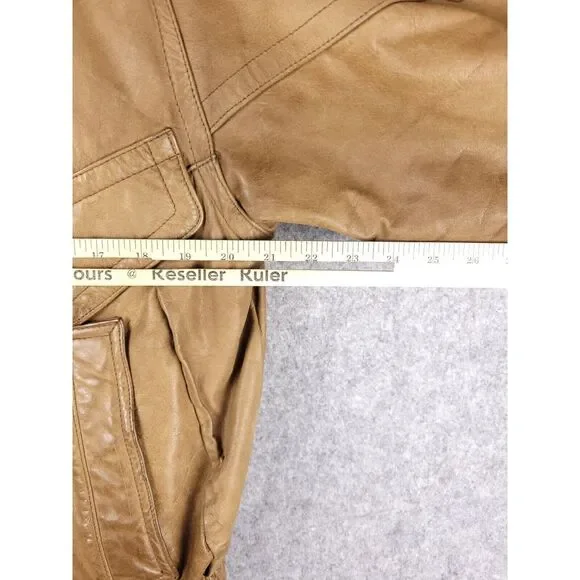 VTG Leather Bomber Aeropostale Compagnie Generale Jacket Men's 42 Brown Military